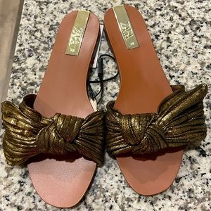 Zara Bow Tie Sandals Size 37.5 (38EUR). Brand New w/ Tags